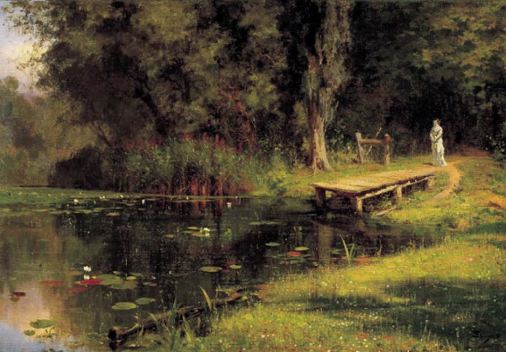 В. Поленов «Заросший пруд». Авторская копия. 1880 г. В. Поленов «Заросший пруд». Авторская копия. 1880 г.
