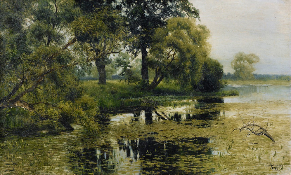 Исаак Левитан. Холст «Заросший пруд». 1888 г. Исаак Левитан. Холст «Заросший пруд». 1888 г.