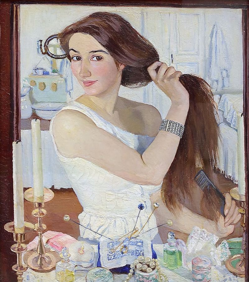 З. Серебрякова. «За туалетом. Автопортрет». 1909 г.