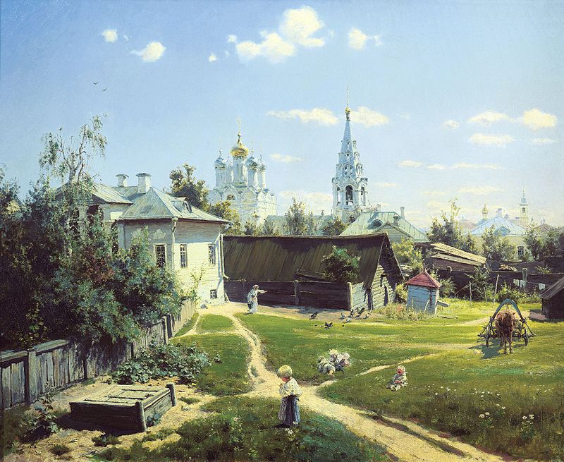В. Поленов. «Московский дворик». 1878 г. В. Поленов. «Московский дворик». 1878 г.