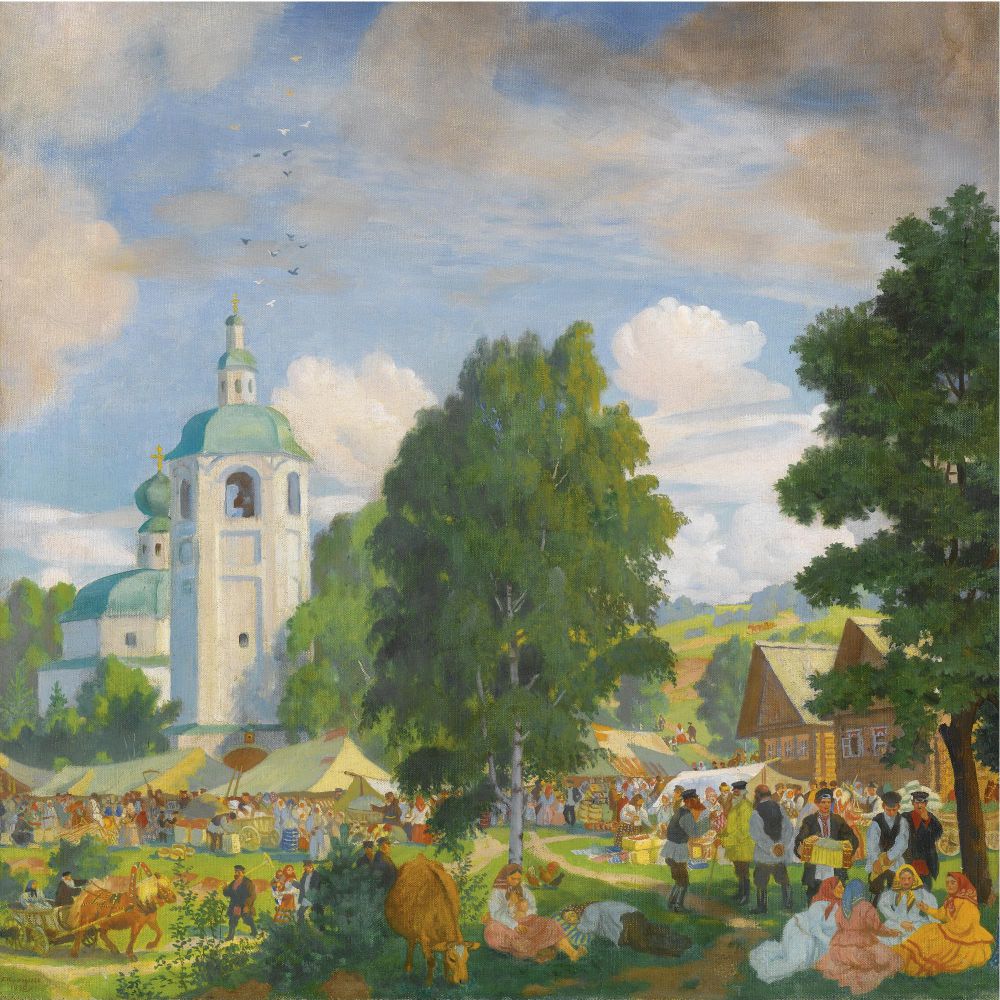 Б.М. Кустодиев. «Деревенская ярмарка». 1920 г.