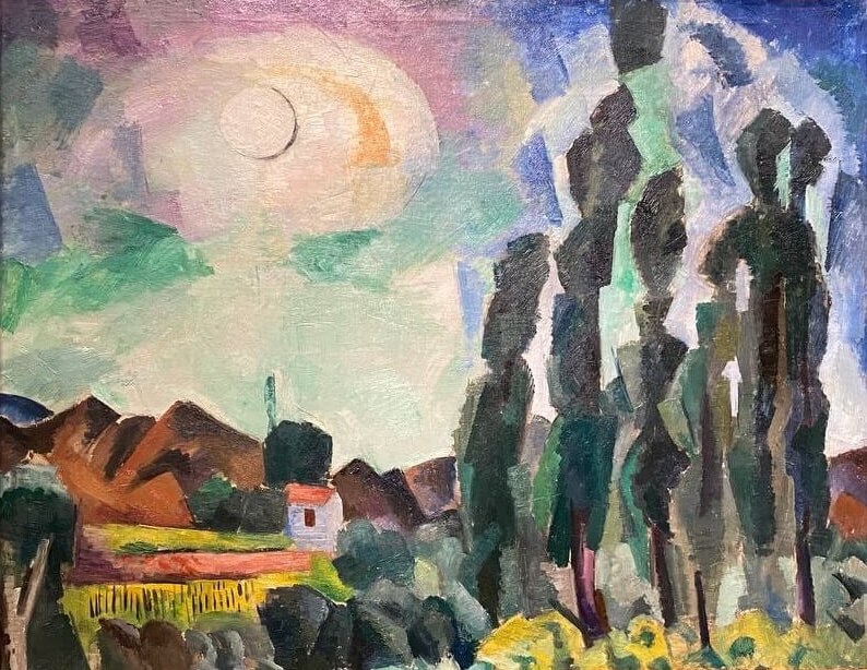 Р. Фальк. «Солнце. Крым. Козы». 1916 г. Р. Фальк. «Солнце. Крым. Козы». 1916 г.