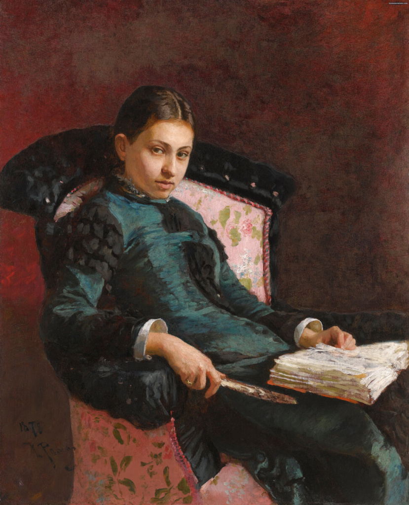 Портрет жены художника Веры Репиной 1878 г. Портрет жены художника Веры Репиной 1878 г.