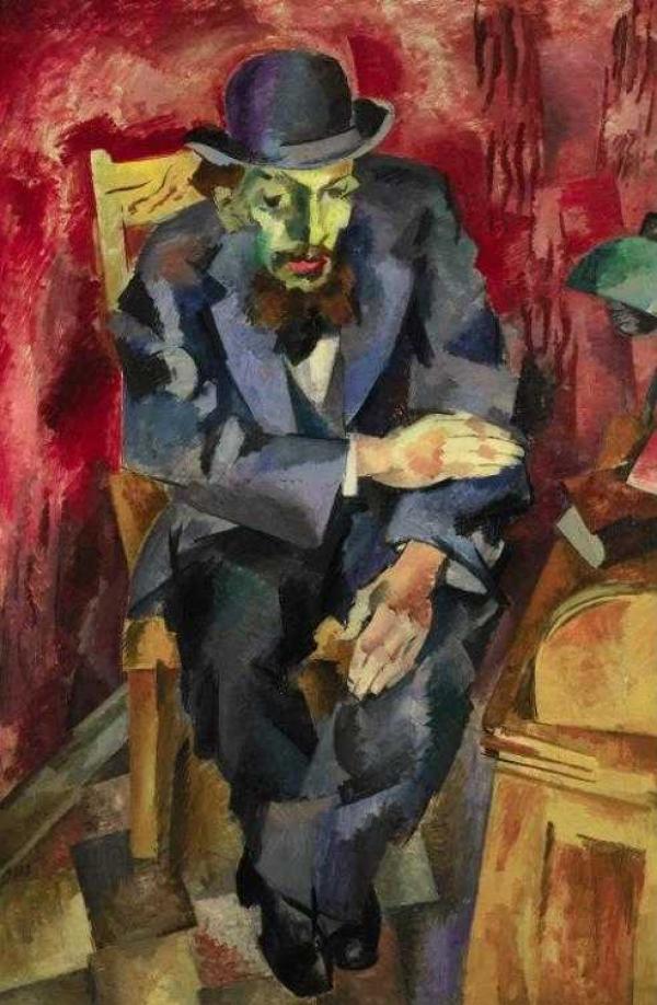 Картина Р. Фалька «Мужчина в котелке. Портрет Якова Каган-Шабшая». 1917 г.