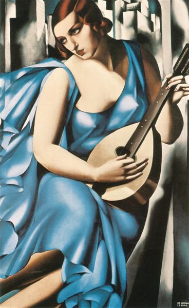 Тамара де Лемпицка. «Синяя женщина с гитарой». 1929 г. Тамара де Лемпицка. «Синяя женщина с гитарой». 1929 г.