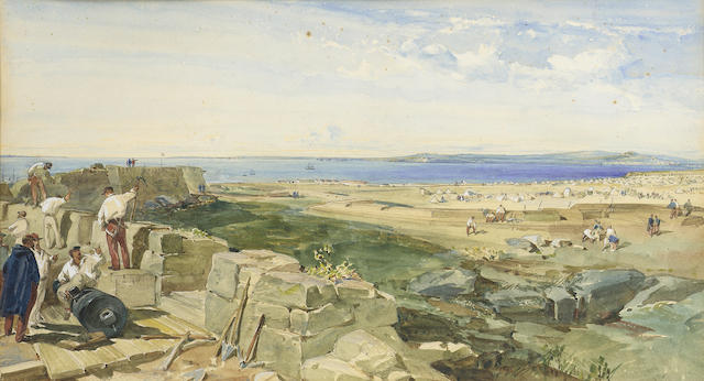 Уильям Симпсон. Акварель «Новая оборона. Еникале. Крым». 1855 г. Уильям Симпсон. Акварель «Новая оборона. Еникале. Крым». 1855 г.