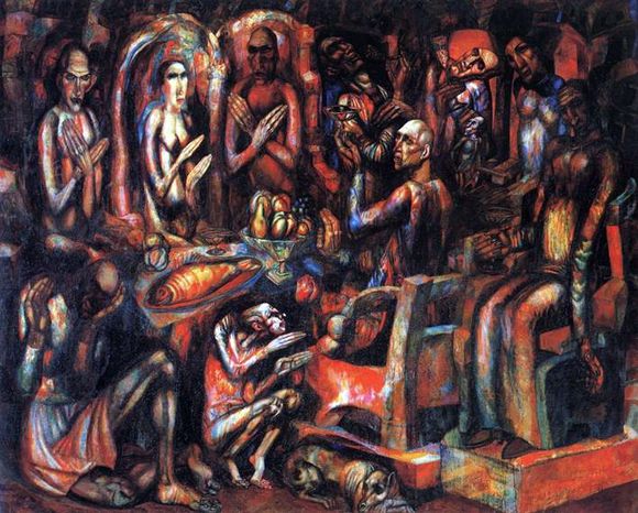 Картина П. Филонова «Пир королей». 1913 г.