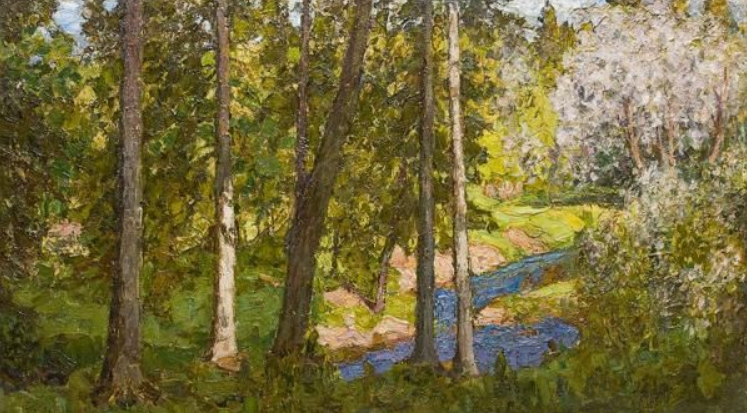 П.И. Петровичев. Картина «Весна в лесу». 1913 г.