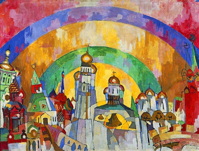 А. Лентулов. «Небозвон (Декоративная Москва)», 1915 г. А. Лентулов. «Небозвон (Декоративная Москва)», 1915 г.