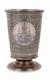Рюмка серебряная с чернью Овчинников Рюмка серебряная с чернью Овчинников