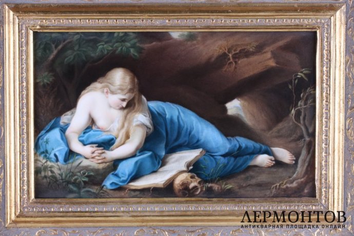 Фарфоровый пласт «Кающаяся Мария Магдалина». Германия. КРМ. XIX в. Фарфоровый пласт «Кающаяся Мария Магдалина». Германия. КРМ. XIX в.