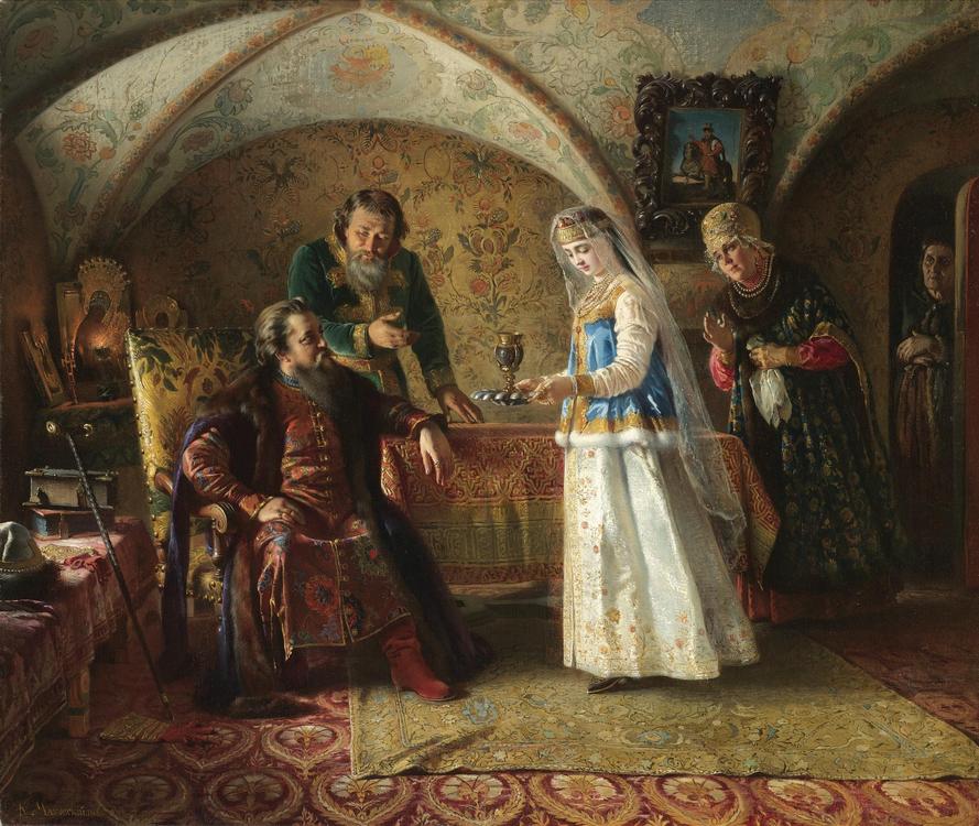 К.Е. Маковский. «Из повседневной жизни русского боярина в конце XVII века». 1868 г.