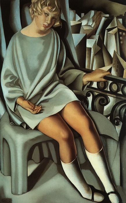 Тамара де Лемпицка. Картина «Кизетта на балконе». 1927 г. Тамара де Лемпицка. Картина «Кизетта на балконе». 1927 г.