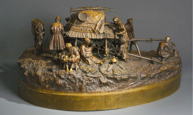 Скульптурная группа «Переселенцы». Бронза. Л. Позен. 1883 г. Скульптурная группа «Переселенцы». Бронза. Л. Позен. 1883 г.