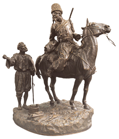 Скульптура «Запорожец на разведке». Л. Позен. 1887 г. Скульптура «Запорожец на разведке». Л. Позен. 1887 г.