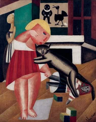 М. Васильева. «Девочка с кошкой». 1915 г. М. Васильева. «Девочка с кошкой». 1915 г.