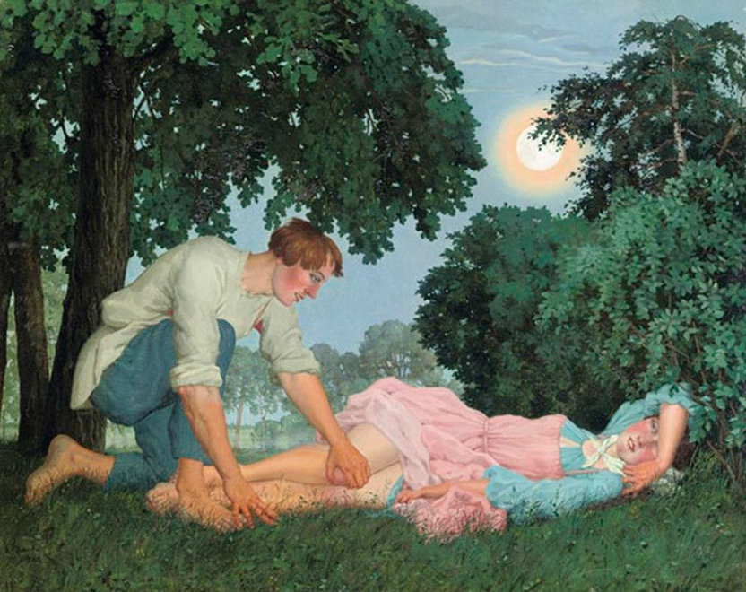 К.А. Сомов. «Русская пастораль». 1922 г.