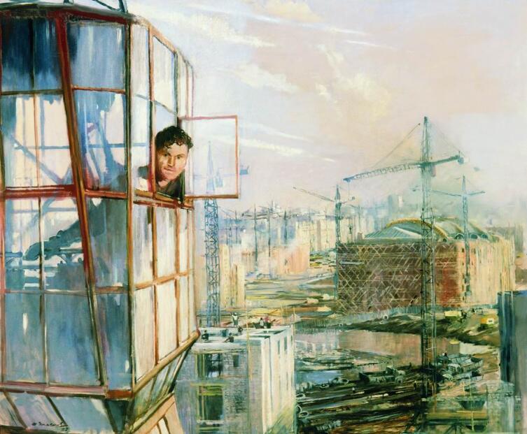 Ю. Пименов. «Район завтрашнего дня». 1957 г. Ю. Пименов. «Район завтрашнего дня». 1957 г.