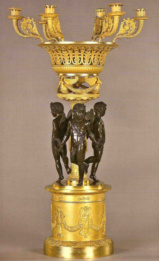 Ваза-канделябр с фигурами сильфов. П.-Ф. Томир. 1824 г. Ваза-канделябр с фигурами сильфов. П.-Ф. Томир. 1824 г.