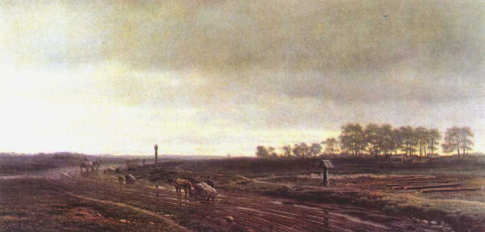 М.К. Клодт. Холст «Лесная даль в полдень». 1876 г.