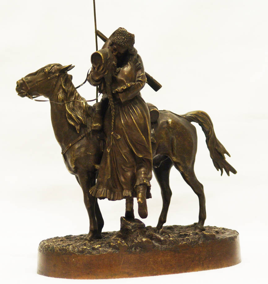 Скульптура «Прощание казака с казачкой» В.Я. Грачев. 1880-1900 гг. Скульптура «Прощание казака с казачкой» В.Я. Грачев. 1880-1900 гг.