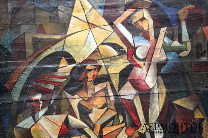Картина А. Моргунова «Кубофутуристическая композиция». 1910 г.
