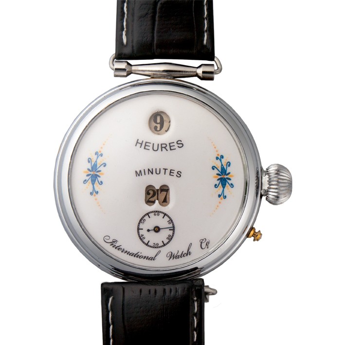 Часы с «прыгающим» часом. IWC. 1900 г Часы с «прыгающим» часом. IWC. 1900 г