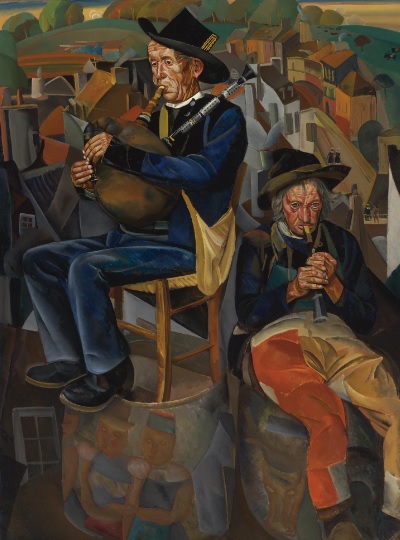 Б.Д. Григорьев. «Игроки на волынке». 1920-е гг.