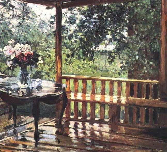 А. Герасимов. «После дождя (Мокрая терраса)». 1935 г. А. Герасимов. «После дождя (Мокрая терраса)». 1935 г.