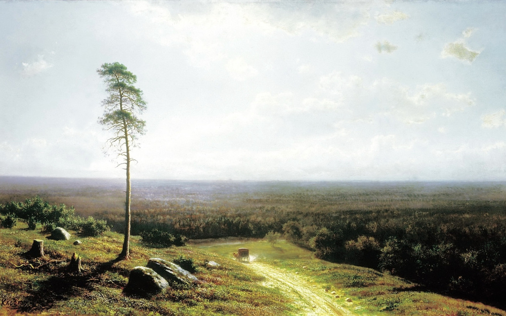Эпический пейзаж М. Клодта «Лесная даль в полдень». 1876 г. Эпический пейзаж М. Клодта «Лесная даль в полдень». 1876 г.