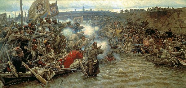 В. Суриков. «Покорение Сибири Ермаком Тимофеевичем». 1895 г. В. Суриков. «Меншиков в Берёзове». 1883 г.