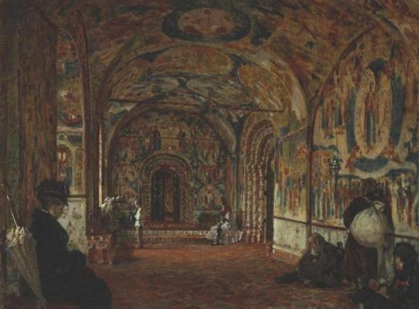 В. Верещагин. «Портик церкви XVII века в Ярославле». Около 1894 г. В. Верещагин. «Портик церкви XVII века в Ярославле». Около 1894 г.