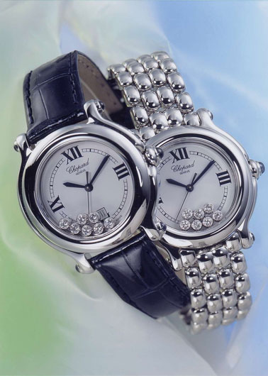 Часы из коллекции Happy Sport с семью бриллиантами. Бренд Chopard Часы из коллекции Happy Sport с семью бриллиантами. Бренд Chopard
