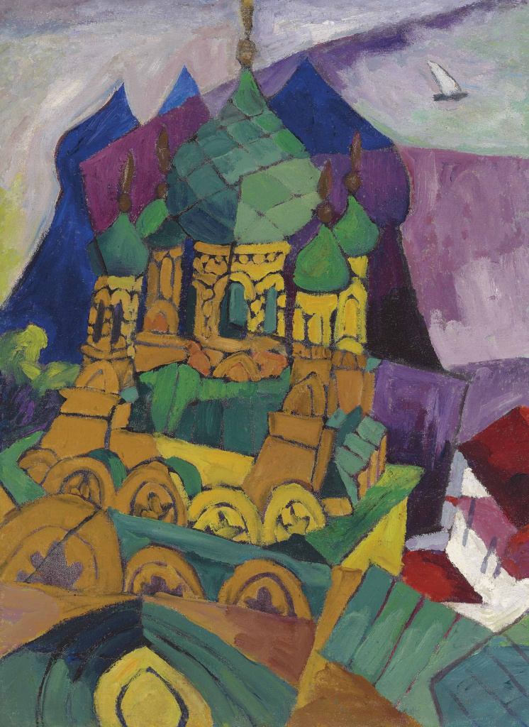 А.В. Лентулов. Холст «Церковь в Алупке». 1916 г.