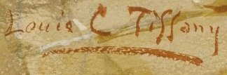 Подпись Луиса Комфорта Тиффани на картинах и эскизах Подпись Луиса Комфорта Тиффани на картинах и эскизах