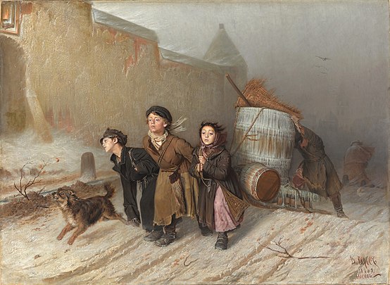 Картина В. Перова «Тройка». 1866 г. Картина В. Перова «Тройка». 1866 г.