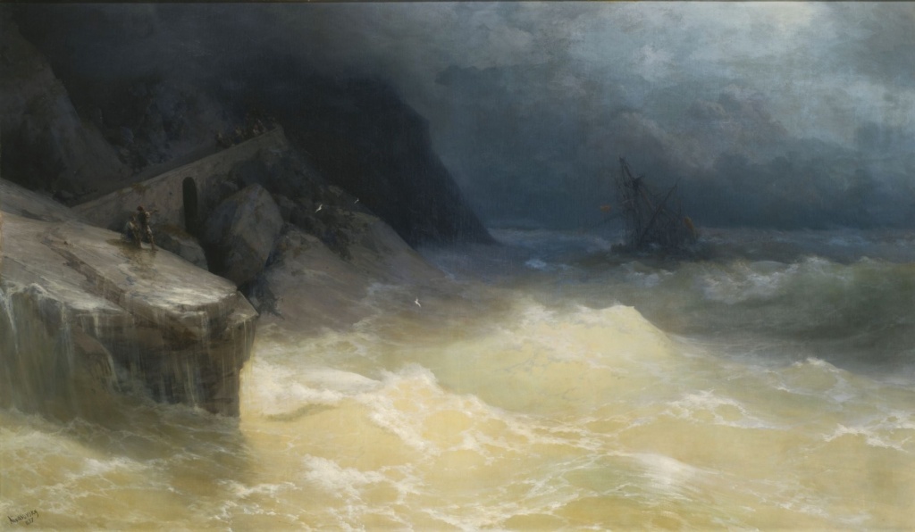 И. Айвазовский. «Кораблекрушение у побережья Черного моря». 1887 г. И. Айвазовский. «Кораблекрушение у побережья Черного моря». 1887 г.