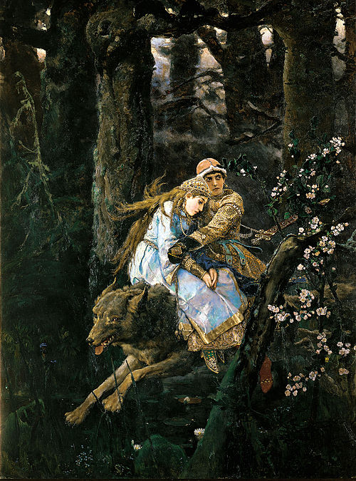 В. Васнецов. «Иван-царевич на Сером Волке». 1889 г. В. Васнецов. «Иван-царевич на Сером Волке». 1889 г.