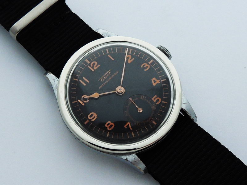 Антимагнитные наручные часы военного типа. Производитель Tissot. Около 1938 года