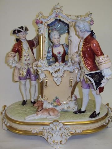 A Royal Dux figure group