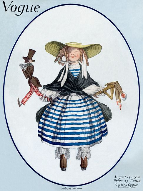 Л.С. Бакст. Костюм к балету «Волшебная лавка» с обложки Vogue US. 1920 г.