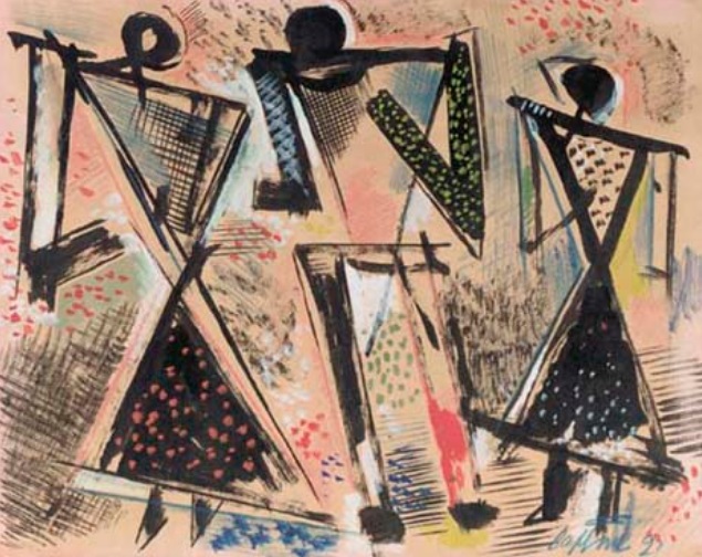 В. Степанова. «Три фигуры». 1921 г. В. Степанова. «Три фигуры». 1921 г.