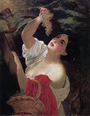 К. Брюллов. «Итальянский полдень». Авторское повторение. 1831 г. К. Брюллов. «Итальянский полдень». Авторское повторение. 1831 г.