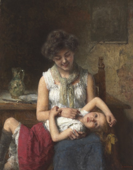 А.А. Харламов. «Капризная девочка». Около 1900 г.