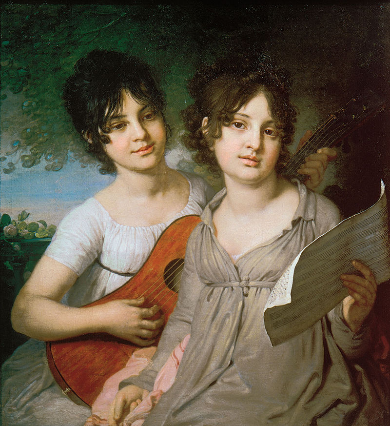 Портрет сестёр А.Г. и В.Г. Гагариных. 1802 г.