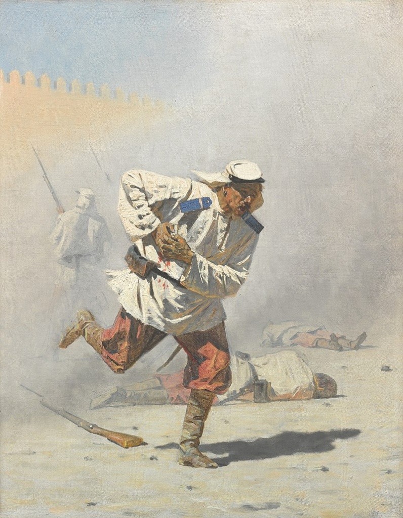 Василий Верещагин. «Смертельно раненый». Туркестанская серия. 1873 г. Василий Верещагин. «Смертельно раненый». Туркестанская серия. 1873 г.