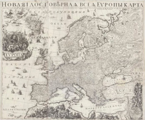 А.Ф. Зубов. П. Пикарт. Карта Европы. Офорт, резец. Начало 1720-х гг. А.Ф. Зубов. П. Пикарт. Карта Европы. Офорт, резец. Начало 1720-х гг.