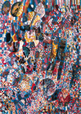 П.Н. Филонов. «Абстрактная композиция со сферами». 1930 г.