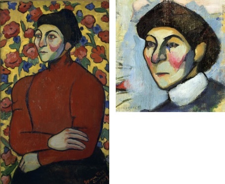 Соня Делоне. Картины «Филомена» (слева) и «Портрет Филомены» (справа). 1907 г.