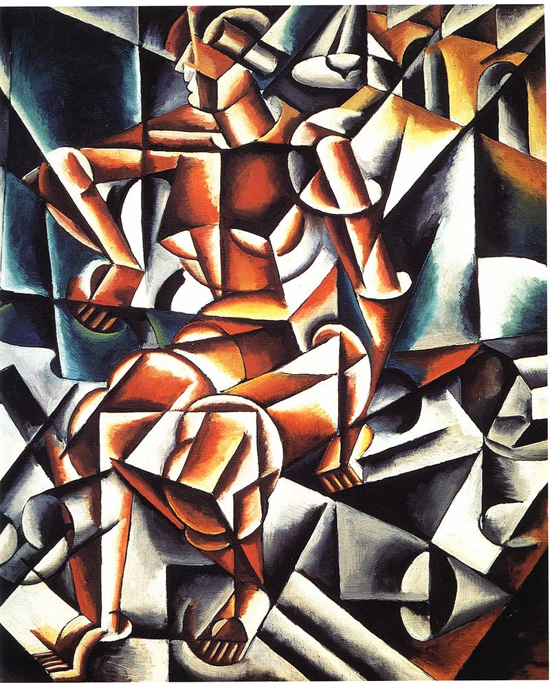 Л.С. Попова. Холст «Человек + воздух + пространство». 1912 г.
